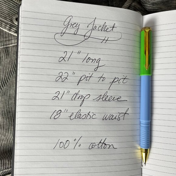 Grey Corduroy Bomber Jacket - Picture 10 of 10